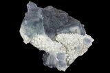 Multicolored Fluorite Crystals on Quartz - China #149742-1